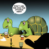 Cartoon: She got the house (small) by toons tagged tortoise turtles animals divorce settlement
