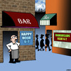 Cartoon: Shenanigans (small) by toons tagged appy,hour,shenanigans,drinking,misbehaving