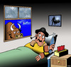 Cartoon: Somebody is watching (small) by toons tagged toreador,bullfighting,bulls,tissue,bullfights,animals,blood,sports,flu,colds