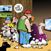 Cartoon: Spoilt (small) by toons tagged sheep shearing spoilt haircur barber hairdresser farming lamb