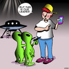 Cartoon: Take me to your leader (small) by toons tagged aliens,smart,phones,take,me,to,your,leader