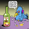 Cartoon: Tequila worm (small) by toons tagged tequila,worms,alcohol,worm,spirits,dinner,birds,animals