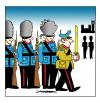 Cartoon: the beefeater (small) by toons tagged beefeaters,palace,guards,buckingham,cats,animals,army