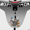 Cartoon: The great escape (small) by toons tagged prison,escape,aeroplane,tarmac,tunnel,to,aircraft,landing,breakout