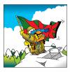 Cartoon: the shopping trolley (small) by toons tagged mountaineering,shopping,trolley