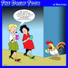 Cartoon: Tinder (small) by toons tagged podcaster,podcast,breakfast,announcer,rooster