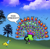 Cartoon: Too Dressy? (small) by toons tagged peacocks over dressed too dressy fashion birds