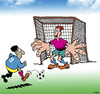 Cartoon: Unfair advantage (small) by toons tagged football,world,cup,goalie,game