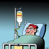 Cartoon: Vodka infusion (small) by toons tagged vodka,alcohol,alcoholic,dependency,hospital,drunk,drinking