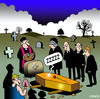 Cartoon: ZZZZZ (small) by toons tagged funeral,cemetary,priest,sleeping,coffin,mourners