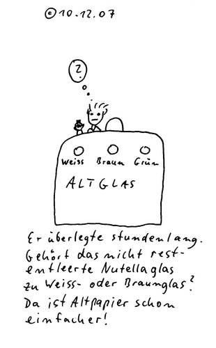 Cartoon: Altglas (medium) by Müller tagged altglas,recycling,sekundärrohstoffe