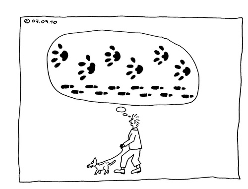 Cartoon: Großer Hund (medium) by Müller tagged hund,gassi,dog,pet,chihuahua