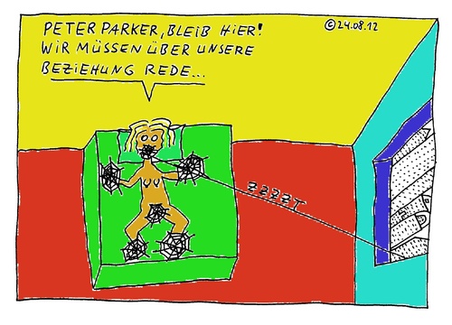 Cartoon: Peter Parker (medium) by Müller tagged peter,parker,beziehung,spinne,spiderman