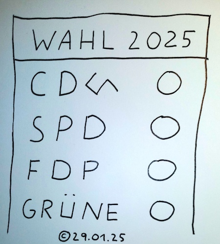 Cartoon: Wahl 2025 (medium) by Müller tagged cdu,afd