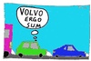 Cartoon: Volvo Ergo Sum (small) by Müller tagged volvoergosum,auto,stau,verkehr,autobahn