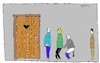 Cartoon: Warten (small) by Müller tagged notdurft,klo,toilette,warten,wc