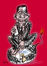 Cartoon: LA PAIX DE BARACK OBAMA (small) by alafia47 tagged obama,nobel