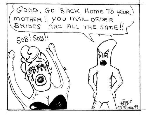 Cartoon: GUMBY MAIL ORDER BRIDE (medium) by Toonstalk tagged gumby,girlfriend,blowup,doll