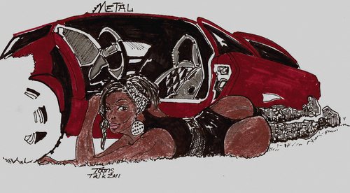 Cartoon: METAL MACHINES (medium) by Toonstalk tagged posing,model,power,machine,legs,sexy,speed,metal