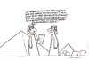 Cartoon: Pyramidenbau (small) by tiefenbewohner tagged pyramide,bausparvertrag,pharao,begraben,eigenheim,hausbau,ägypten,architektur