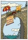 Cartoon: Bungee Jump (small) by schwoe tagged bungee jumping gefahr kitzel spannung extremsport