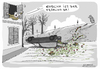 Cartoon: Endlich Frühling (small) by H Mercker tagged auto,blumen,blüten,bunt,frühling,gesteck,grün,leichenwagen,oma,schmuck,unfall,wagen,wetter