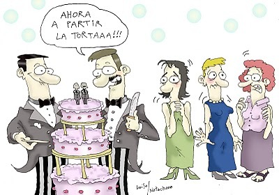 Cartoon: Torta (medium) by Luiso tagged lesbian
