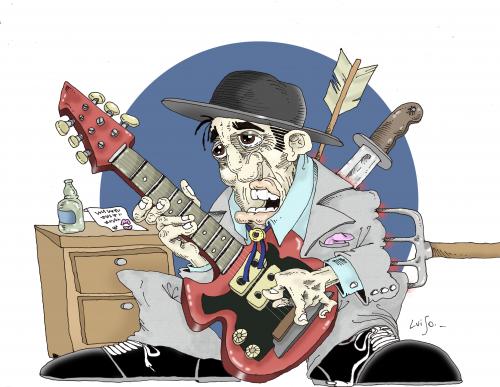 Cartoon: Trasimeno Blues Cartoon Fest (medium) by Luiso tagged music