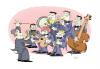 Cartoon: Band (small) by Luiso tagged music