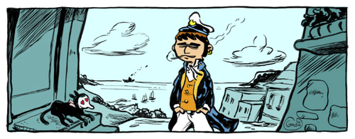 Cartoon: Corto maltese and Krazy Kat (medium) by gud tagged corto,maltese,and,krazy,kat,comics