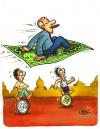 Cartoon: Traveling with money (small) by corne tagged flying carpet 