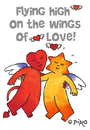 Cartoon: Love lifts you up (small) by piro tagged love angels devil flying