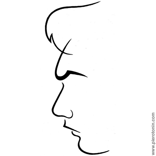 Cartoon: Self Portrait (medium) by Piero Tonin tagged piero,tonin,minimalist,self,portrait,portraits