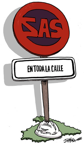 Cartoon: Desempleo Spain (medium) by jrmora tagged paro,trabajo,spain,empleo