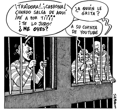 Cartoon: El bobo del Tubo (medium) by jrmora tagged youtube,videos,internet