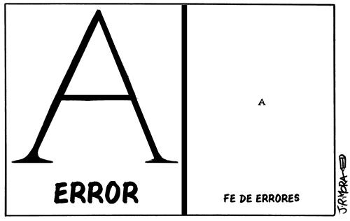 Cartoon: Errores en la prensa (medium) by jrmora tagged diarios,errores,prensa,periodicos