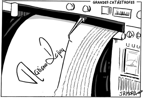 Cartoon: Grandes Catastrofes (medium) by jrmora tagged mariano,rajoy,economia,spain