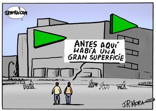 Cartoon: Grandes superficies (medium) by jrmora tagged mercados,supermercados,grandes,superficies,comercio