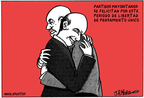 Cartoon: Libertad (medium) by jrmora tagged pensamiento,unico,bipartidismo,politica