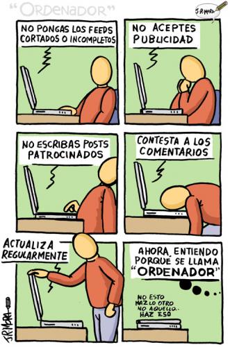 Cartoon: Ordenador (medium) by jrmora tagged blog,blogger,blogosfera,ordenador,computer