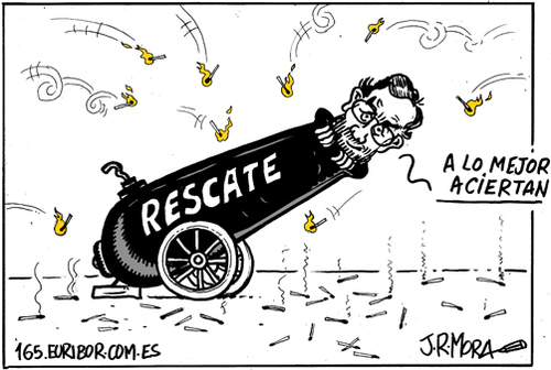 Cartoon: Rescate (medium) by jrmora tagged rescate,spain,economia,crisis