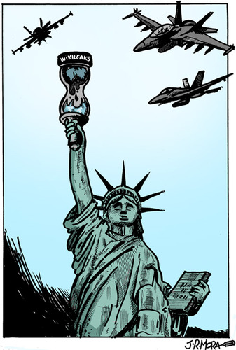 Cartoon: Wikileaks (medium) by jrmora tagged wikileaks