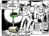 Cartoon: Protestas (small) by jrmora tagged protestas,burgos,gamonal,papelara