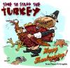 Cartoon: Happy Thanksgiving Day! (small) by monsterzero tagged humor,holidays,turkey,pilgrims