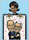Cartoon: Puppets For Peace (small) by BenHeine tagged georgewbush,annapolisconference,arabnews,benheine,cartoons,condoleezarice,ehudolmert,israel,mahmoudabbas,middleeast,negotiations,palestine,peace,puppets,marionnette,heart,coeur,love,usa,jeu,game,hypocrisy,play,