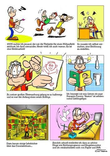Cartoon: Autobiographie (medium) by cwtoons tagged comic,cartoon,zeichnen,lernen