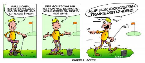 Cartoon: Golflehrer (medium) by cwtoons tagged sport,golf,golflehrer,trainer
