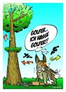 Cartoon: ohne Titel (small) by cwtoons tagged schwein,wildschwein,sport,golf,baum
