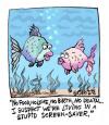 Cartoon: sad fish (small) by Christo Komarnitski tagged cartoon comic