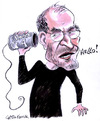 Cartoon: Steve Jobs (small) by Christo Komarnitski tagged steve jobs technology iphone